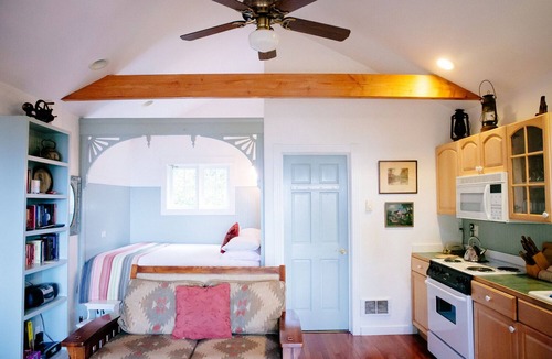 Olga Cottage | Romantic Lummi Cottage, Secluded in the Trees with Water View & Beach Path