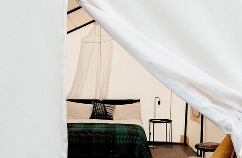 Canoncito RV Rental | Romantic Weekends on the Pecos River in this Lovely Safari Tent in New Mexico