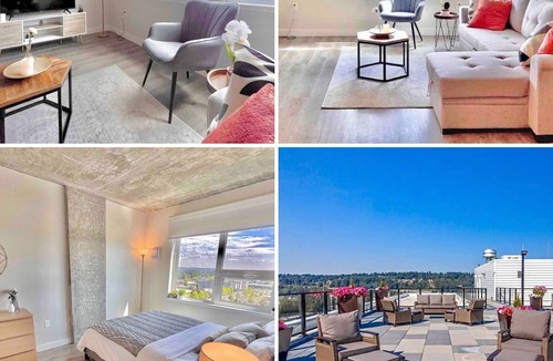 Southcenter Apartment | 🌆Rooftop* Steps to Mall & near 200++ Eat/Bar/ Free Parking | Close to Airport/