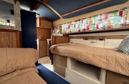 Mayhill Boat Rental | Rustic Boat Glamping Retreat with Mountain Views near Rio Peñasco in Mayhill, New Mexico