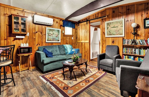 Rusk Cabin | Rustic ranch retreat with access to private saltwater pool.