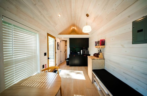 Coldspring Cabin | Secluded Tiny Home with Hot Tub, Sauna & Fire Pit near Lake Livingston in Coldspring, Texas