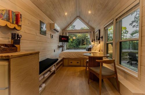 Coldspring House | Secluded Tiny Home with Hot Tub, Sauna & Fire Pit near Lake Livingston in Coldspring, Texas