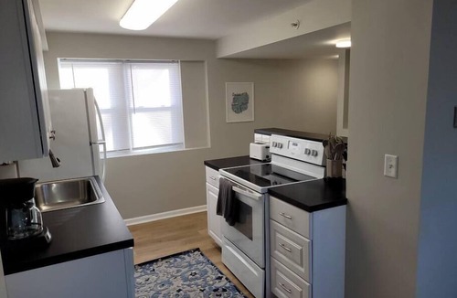 Joslyn Castle Apartment | Sequoia Stay, Walk to Blackstone Fun