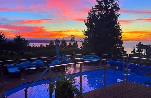 Three Tree Point House | Sound & Mountain View Oasis: Heated Pool & Hot Tub