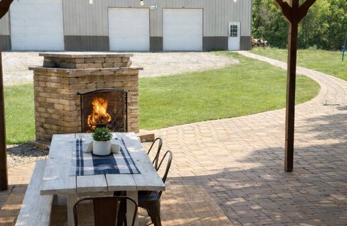 Andrew County House | Spacious 3BR, 3.5BA Country Retreat Near KC, Patio Fireplace, Game Room