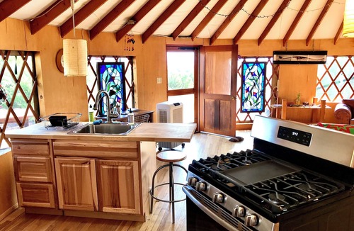 Canoncito Cottage | Spirit Yurt is a serene off-grid rental in the high desert south of Santa Fe, NM