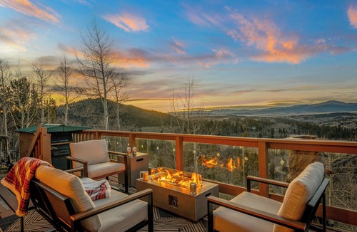 Indian Mountain Cabin | Sunset View A Frame: Privacy, Hot Tub, Pet Friendly, Mid-Mod Vibes