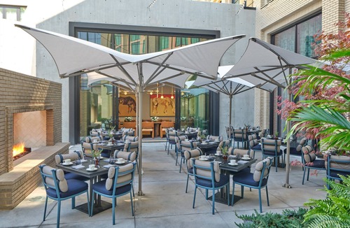 Fort Worth Cultural District Hotel | The Crescent Hotel | Patio Deluxe King | Near Art & Science District