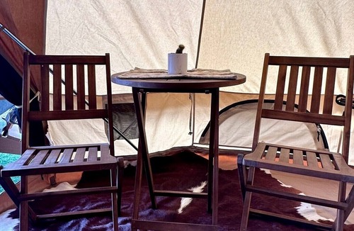 Chromo RV Rental | Traditional Tent with Countryside Sunrise View