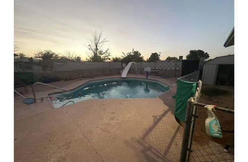Biggs Field House | Tranquil 3-bedroom open floor pool house with AC in beautiful El Paso