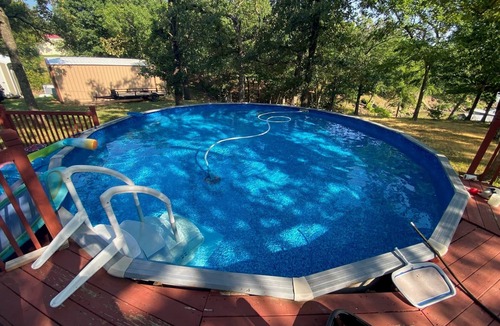 Checotah House | Waterfront Lakehouse with Private Pool and Boat Dock!