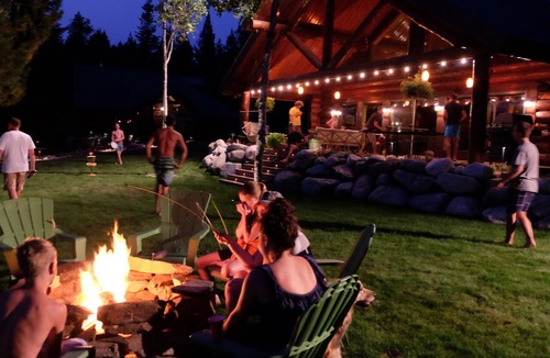 Sagle House | Waterfront Log Home | Private Dock | Expansive Beautiful Yard and Gardens