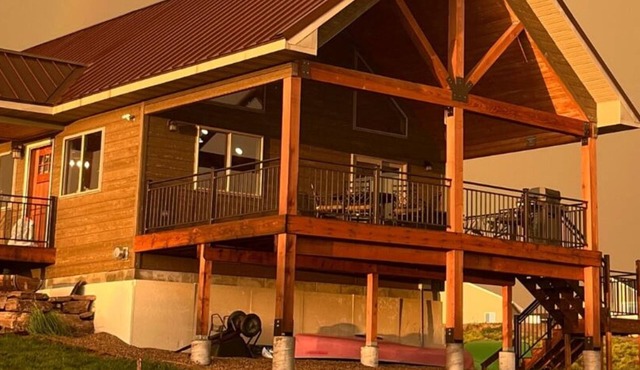 blackhillslakehouse · Angostura Lake 2.5 Acres Bordering Park. Award Winner!