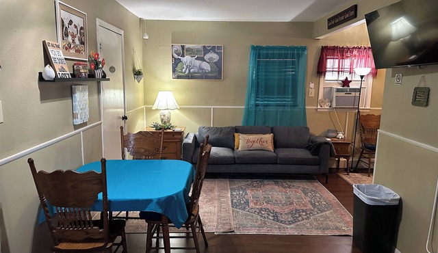 Cozy apartment in downtown Abilene, welcome to the back porch!