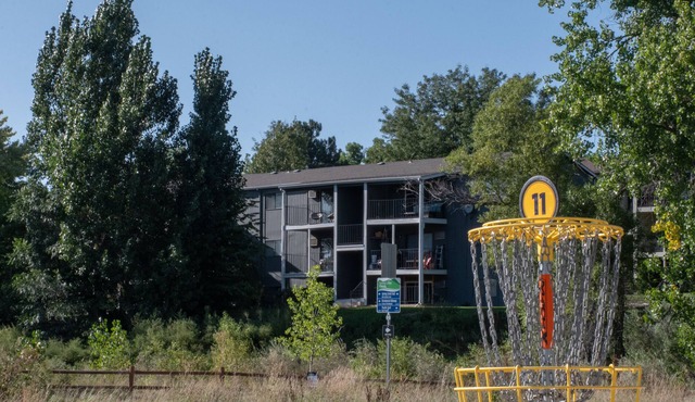 Cozy creekside apt with acres of parks and recreation in your backyard.