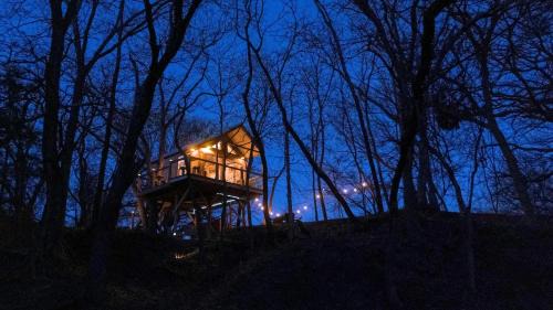 Enchanting Pecan Treehouse with Creek Views near Forestburg, Texas