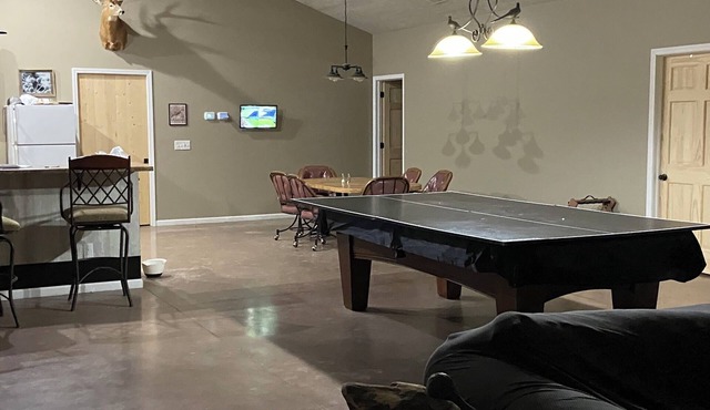 Family Retreat with pool table and double bunks.