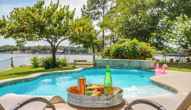Granbury Lakeside Home with Pool, Game Room, Fire Table