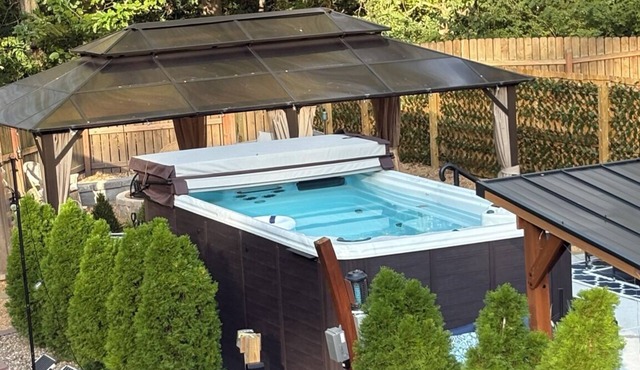 Heated Swim Spa + Outdoor Movie Theater, Private Resort