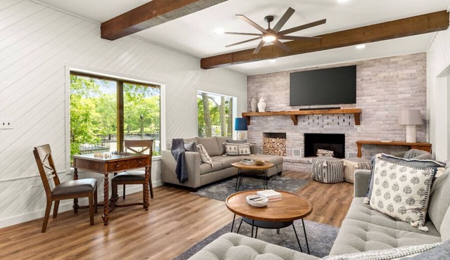 Lake McQueeney Waterfront Home: Boat Dock & Kayaks