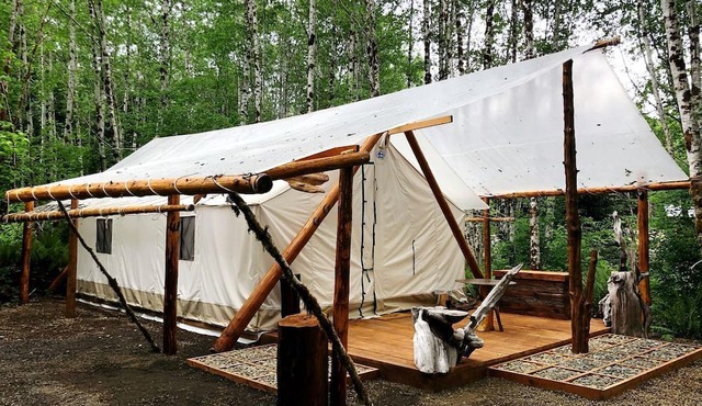 Large and Spacious Safari Tent on a Forks Glamping Resort, Perfect for an Escape to Olympic National Park
