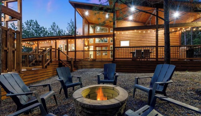 Luxury Cabin | Hot Tub, Fireplace, Game room