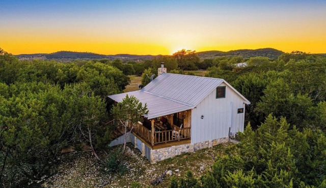 Modern Cabin with Hill Country Views