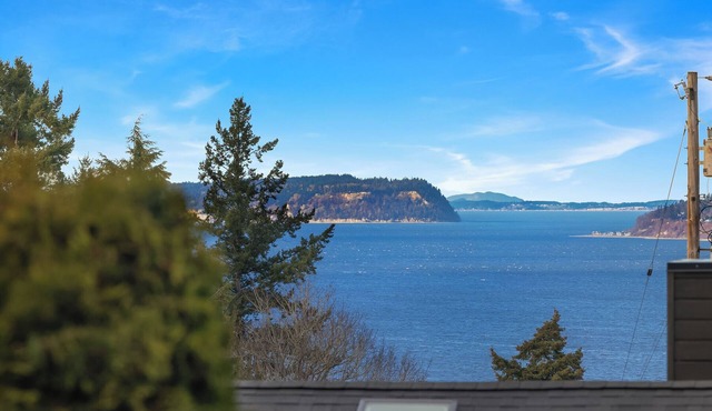 Private, remodeled tree-top home in beautiful Mukilteo with water views!