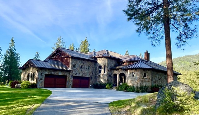 Riverfront Mansion with Indoor Pool, Private Pond, and Hot Tub on 16 Acre Ranch