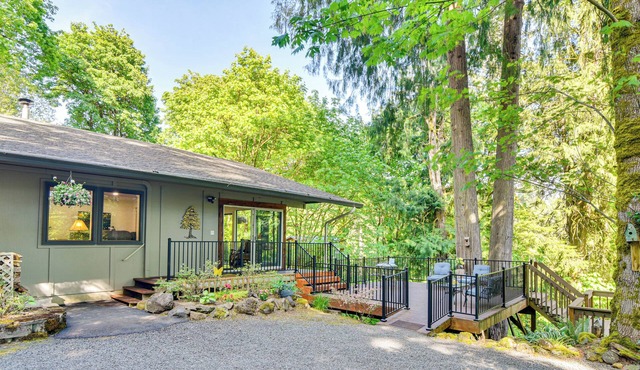 Riverfront Woodland Cabin: Wooded & Forested Views