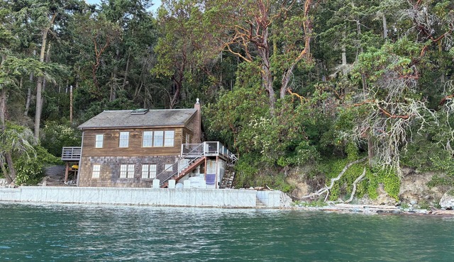 Rustic cabin w/modern amenities right on the beach-great views & access-dogs ok!