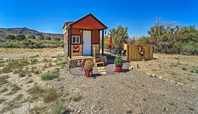 Solar-Powered Tiny Home: Gas Grill & Fire Pit