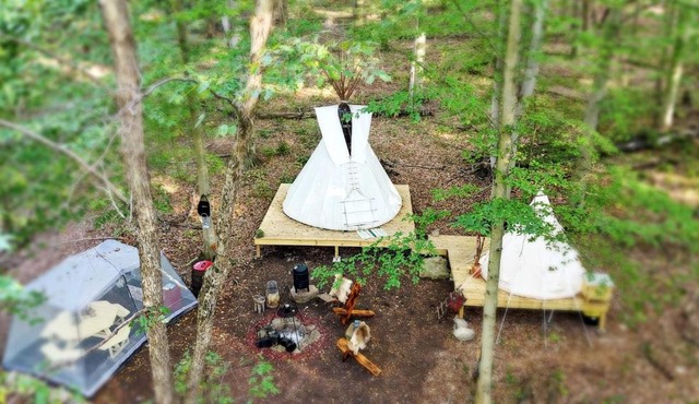 Stunning Authentic Tipi with Incredible Amenities for an Amazing Glamping Getaway near Fresno, Ohio