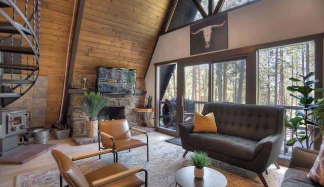 The Ascent A-Frame Cabin | Wooded, Trails, Near Lakes, Deck, Hammock