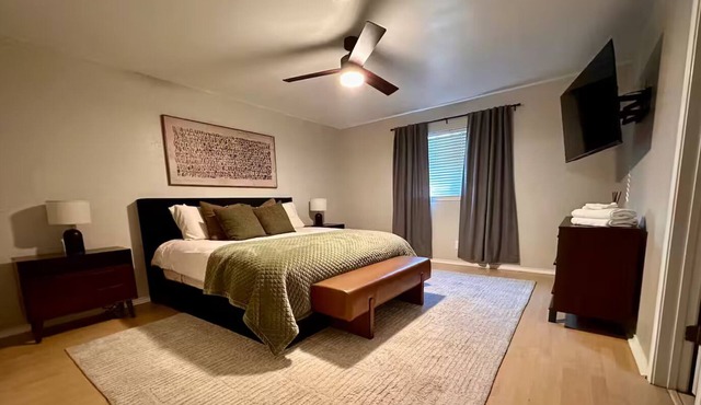 Welcome to Landman's Escape, a modern haven where comfort meets style.