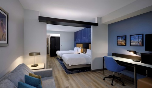 Studio, Multiple Beds, Hearing Accessible, City View (Accessible Bathtub, Balcony)