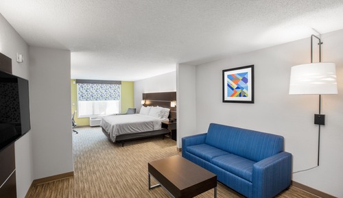 Suite, 1 King Bed, Accessible (Comm Mobil Roll Shwr)
