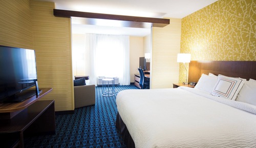 Suite, 1 King Bed with Sofa bed, Hearing Accessible