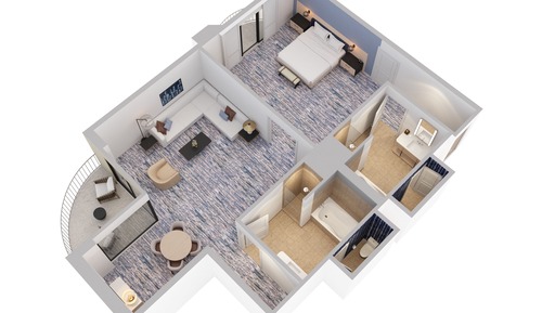 Executive Suite, 1 King Bed, Golf View (Balcony)