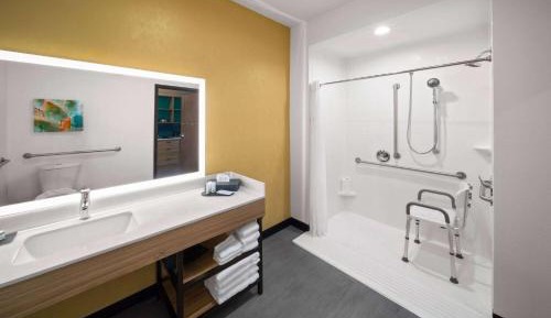 King Room with Roll-In Shower and Kitchenette - Mobility and Hearing Access/Non-Smoking